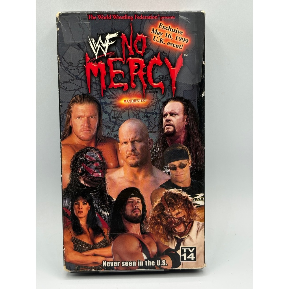 WWF No Mercy 1999 VHS Manchester UK Exclusive Event Stone Cold Undertaker WWF237